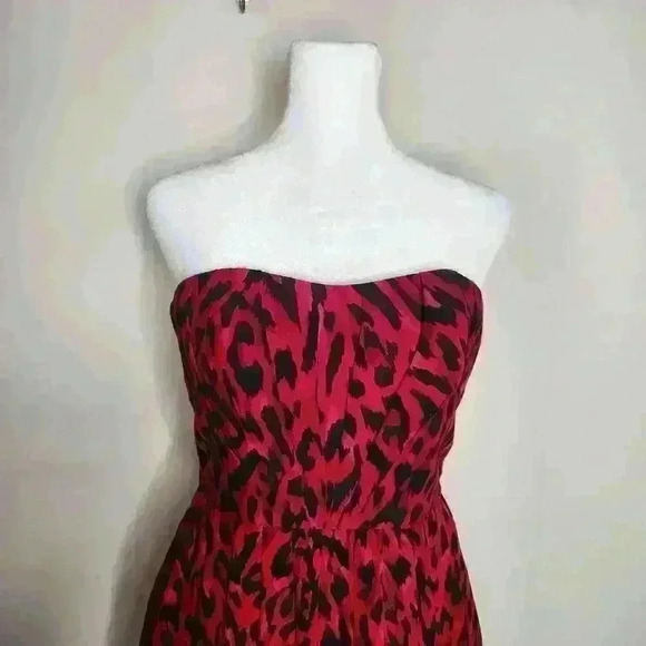 White House Black Market sleeveless red black dress size 00 - Picture 2 of 9